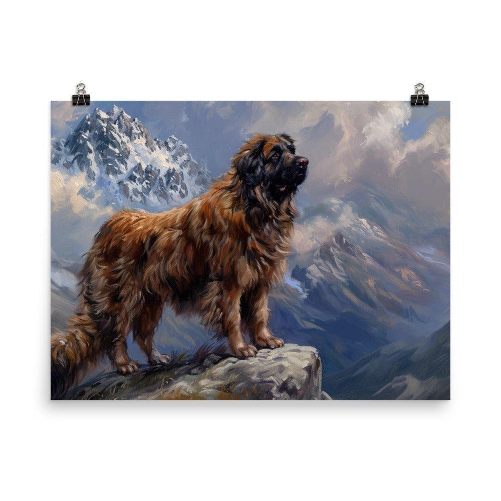 Estrela Mountain Dog Classic Oil Painting Mountain Backdrop Poster - Oh Posters