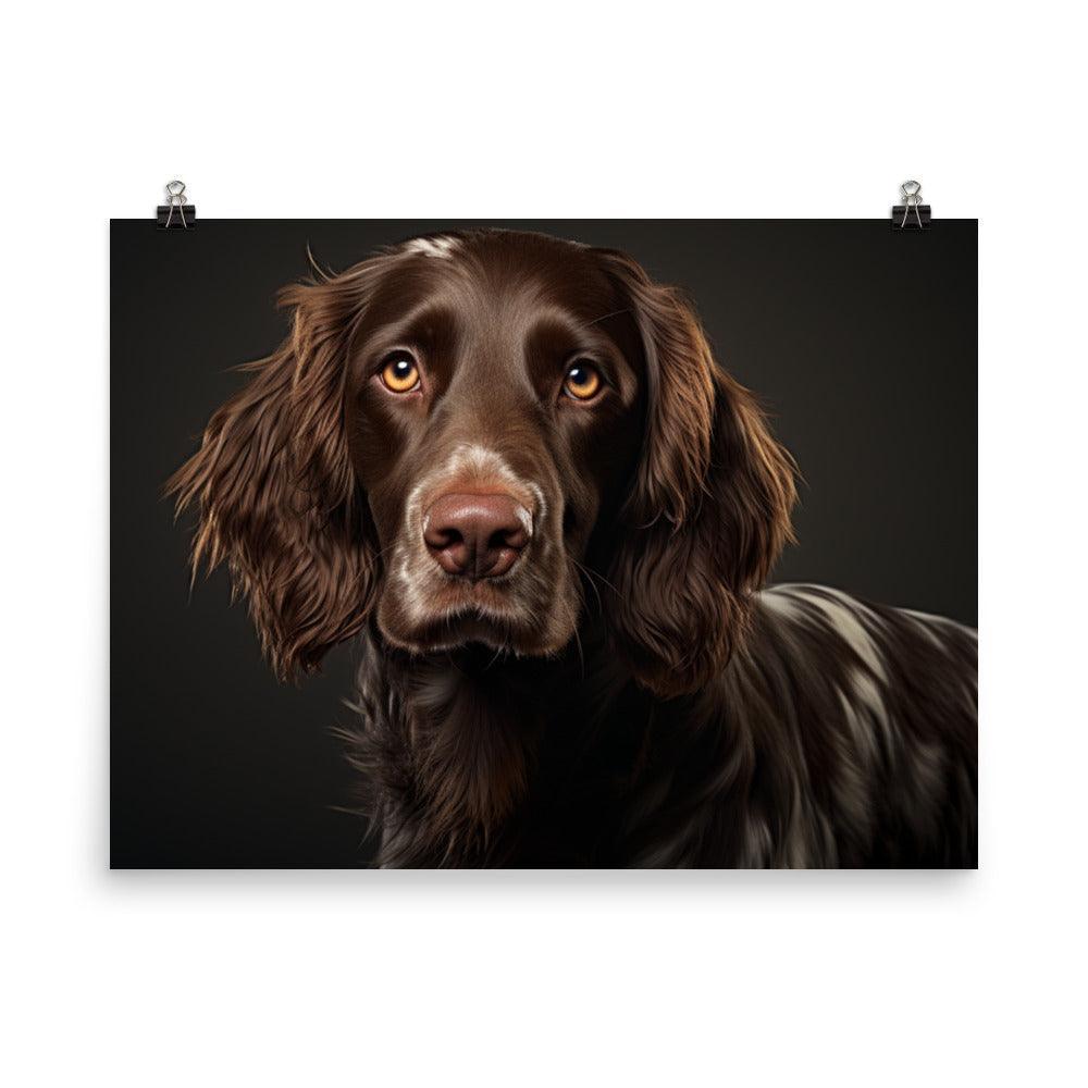 German Longhaired Pointer Classic Studio Portrait Poster - Oh Posters