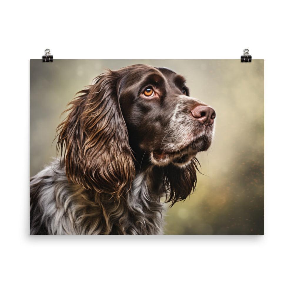 German Longhaired Pointer Dreamy Bokeh Portrait Poster - Oh Posters