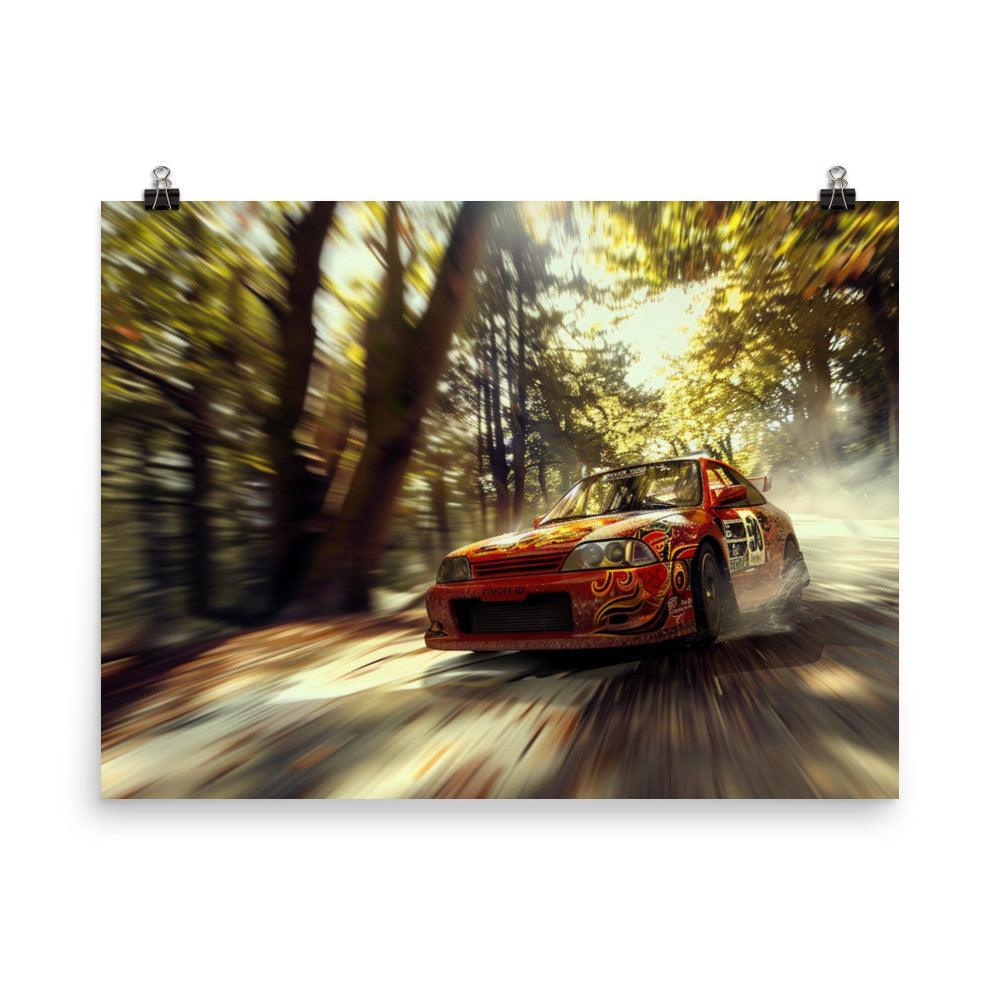 Forest Rally Speedster Autumn Race Poster - Oh Posters