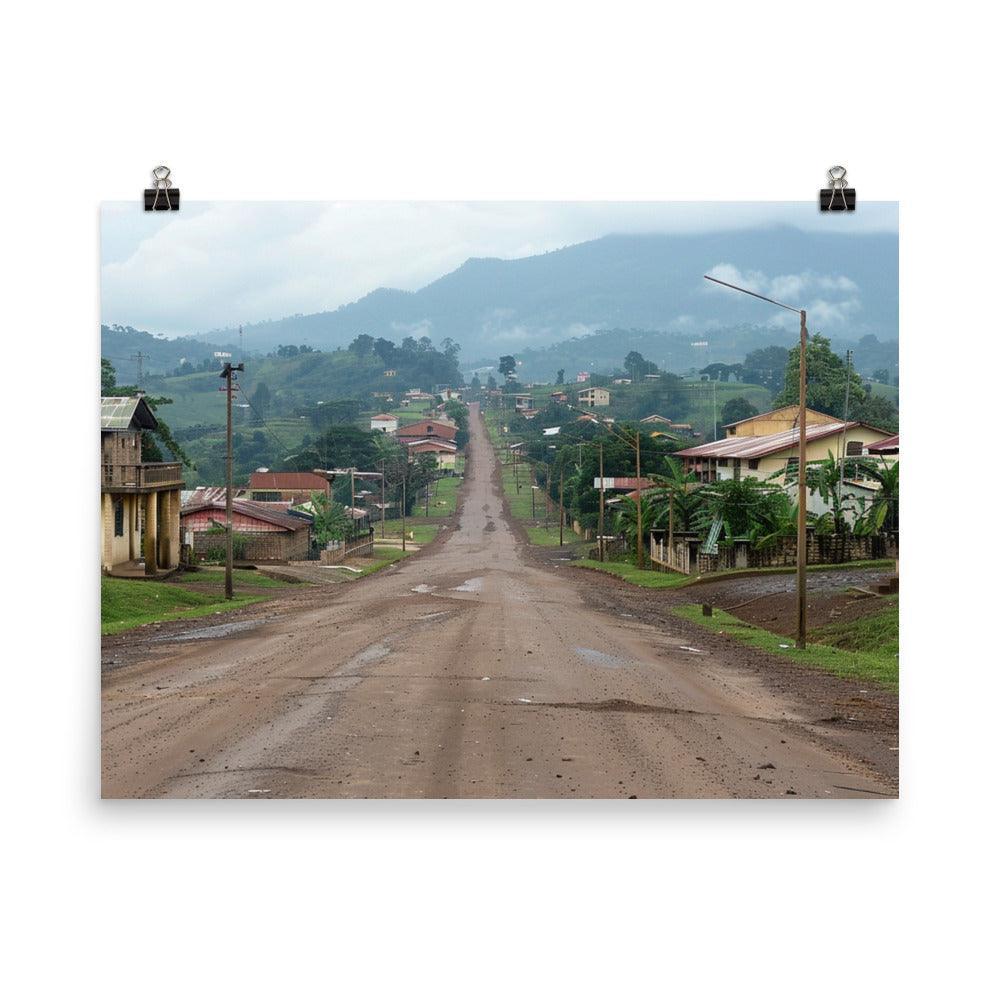 Equatorial Guinea Rainy Season Rural Road Poster - Oh Posters