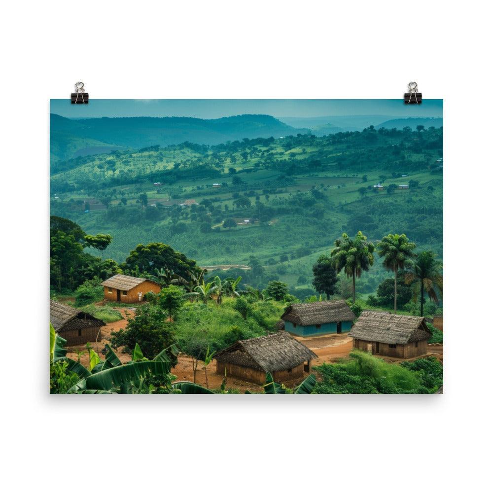 Ghana Verdant Countryside Rural Landscape Poster - Oh Posters