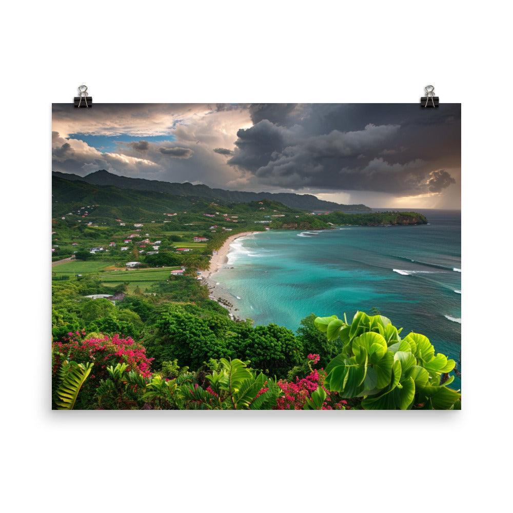 Grenada Dramatic Coastal Landscape Poster - Oh Posters