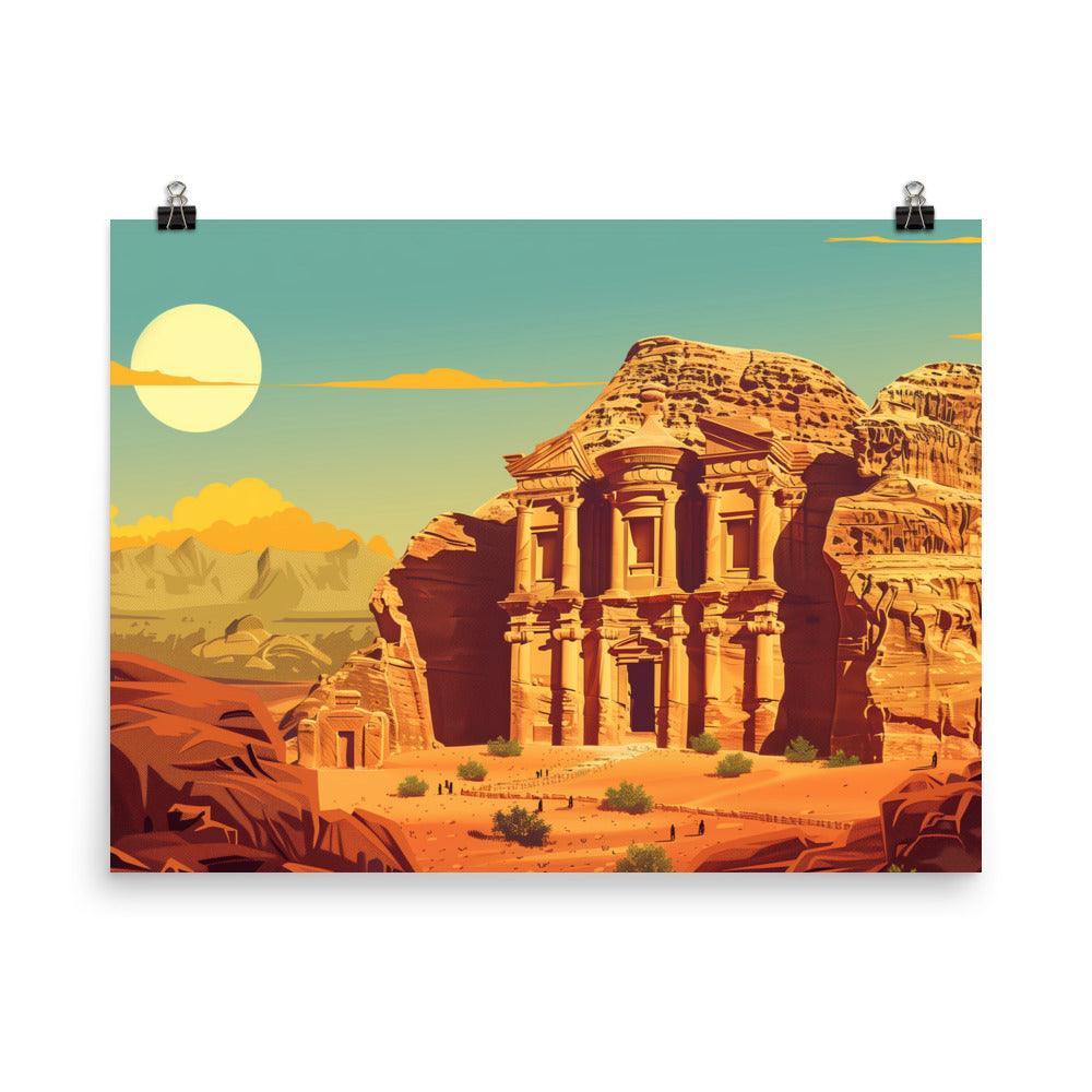 Jordan Petra Ancient Rock Carved Architecture Poster - Oh Posters