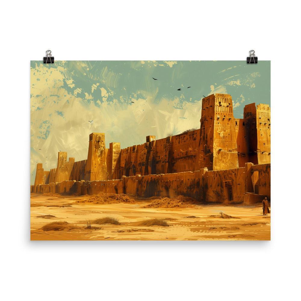 Niger Ancient Sahara Fortress Poster - Oh Posters