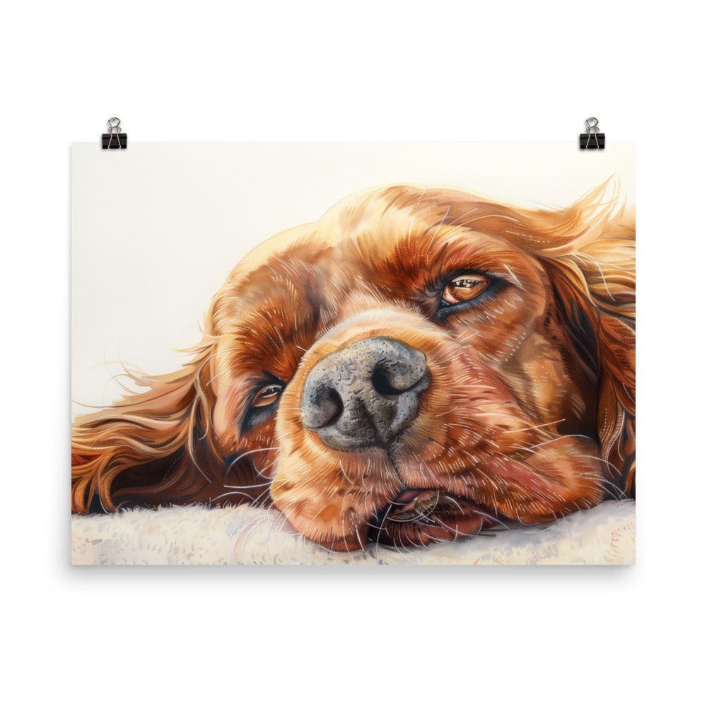 English Cocker Spaniel Close-Up Relaxed Portrait Poster - Oh Posters