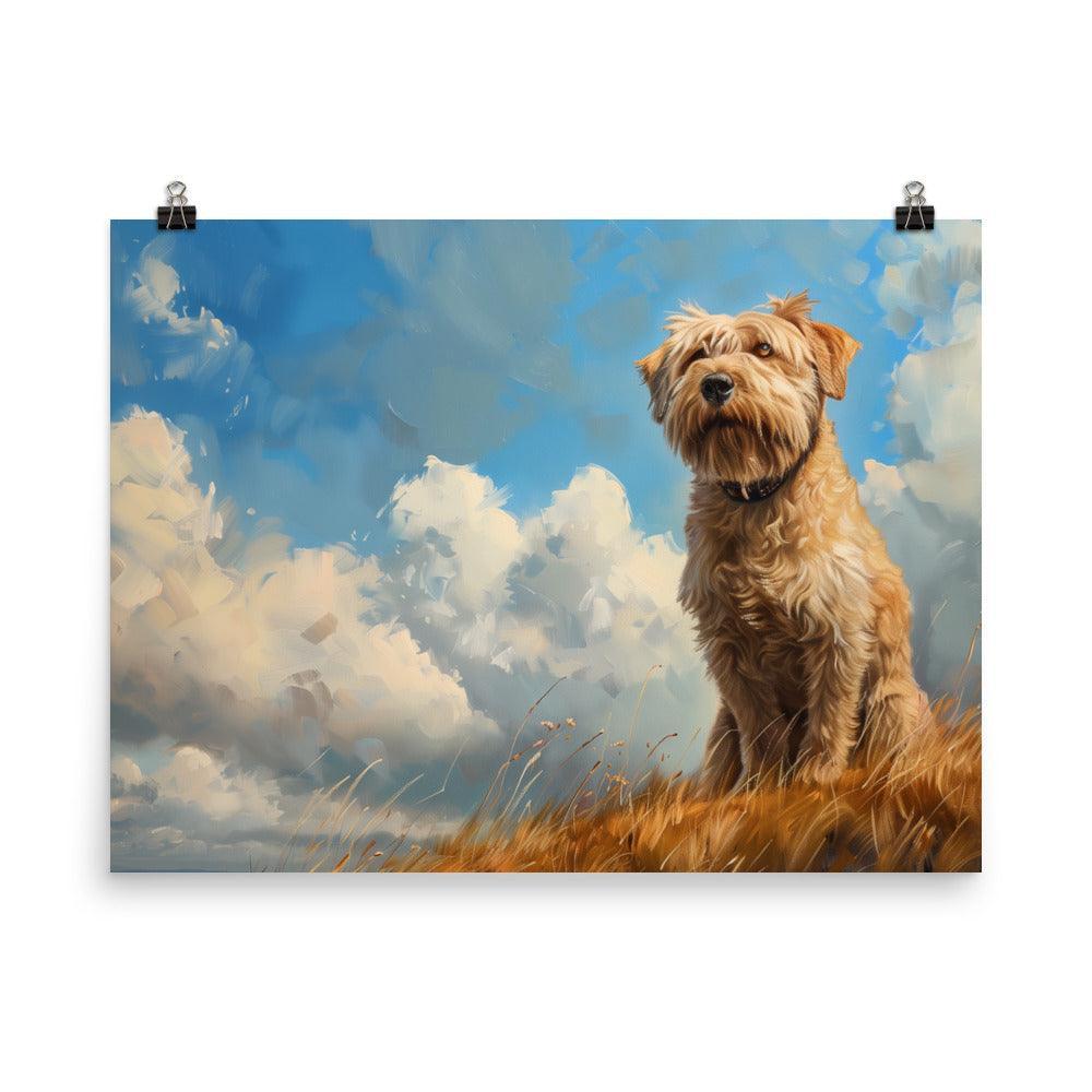 Glen of Imaal Terrier Under Blue Sky Art Poster - Oh Posters