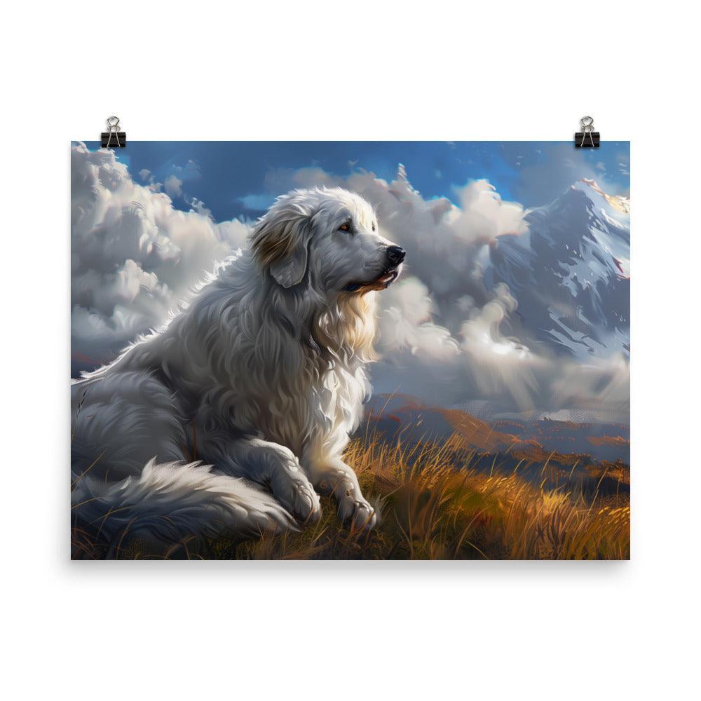 Great Pyrenees Mountain Landscape Art Poster - Oh Posters