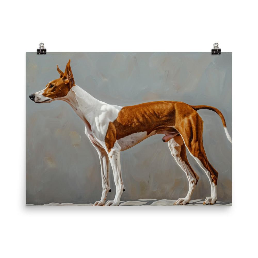 Ibizan Hound Side Profile Painting Poster - Oh Posters