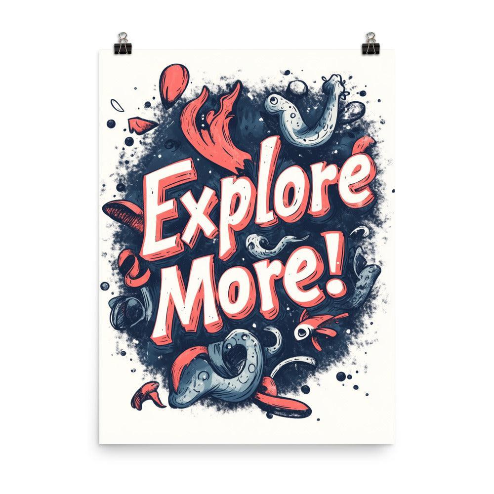 Explore More Abstract Ocean-Themed Typography in Red and Blue Poster - Oh Posters