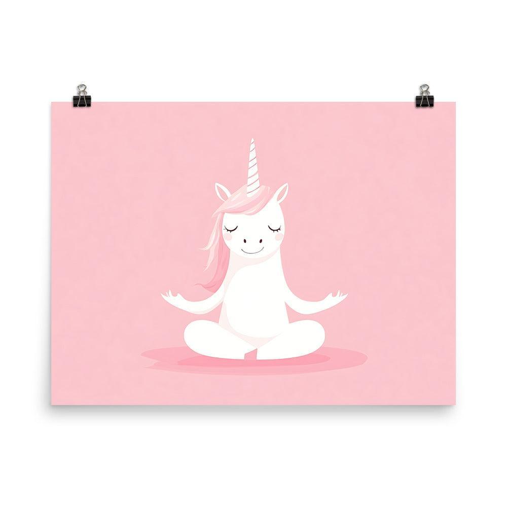 Calm and Peaceful Unicorn Yoga Tranquility Meditation Design Poster - Oh Posters