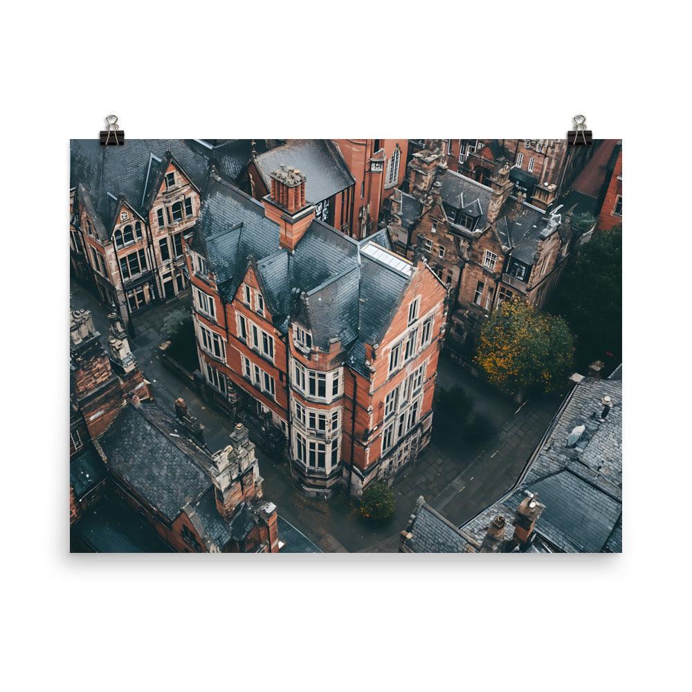 Historic Manchester Aerial View Poster - Oh Posters