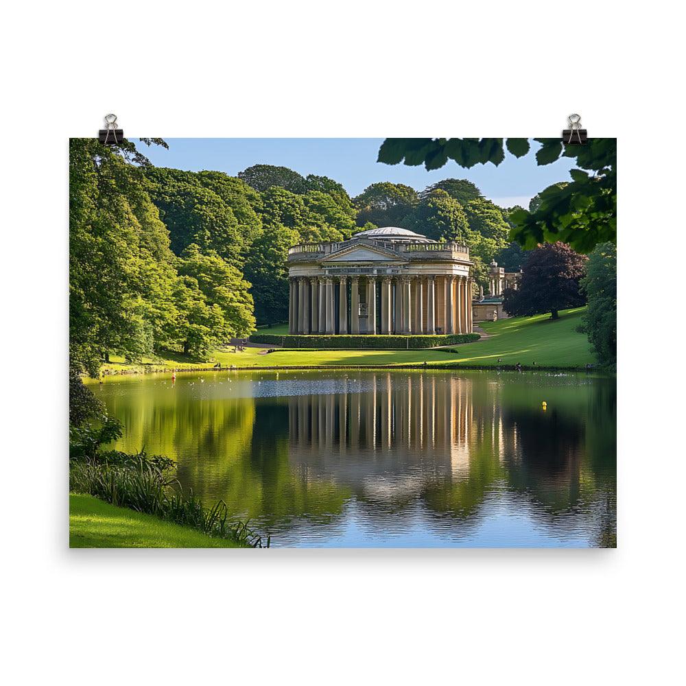 Manchester Architecture Scenic Reflection Tranquil Nature Poster - Oh Posters