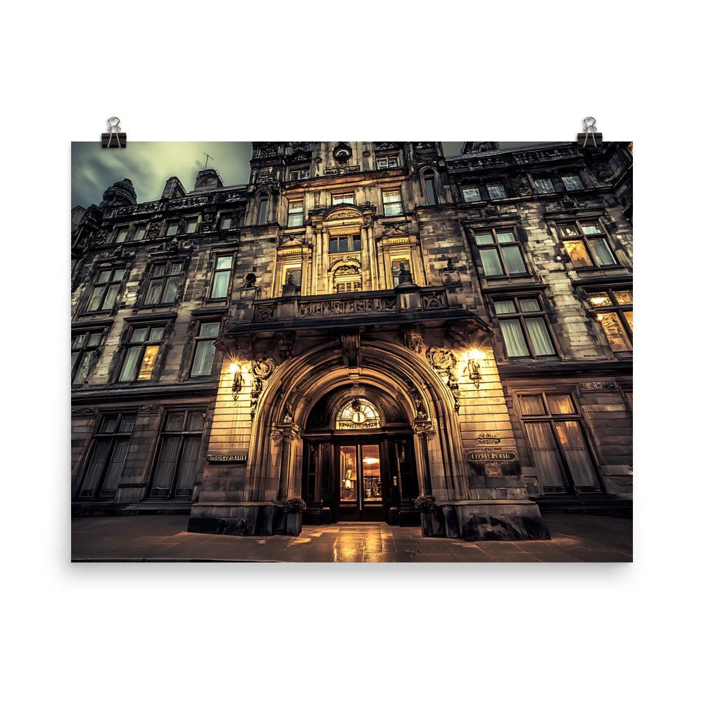 Manchester Architectural Nightscape Marvel Poster - Oh Posters