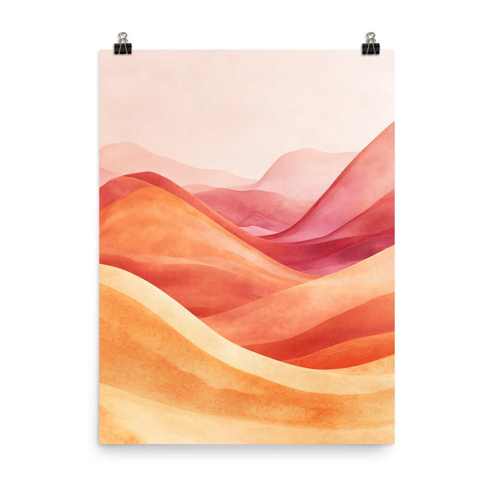 Boho Sunset Desert Waves for Nature Lovers Poster - Oh Posters