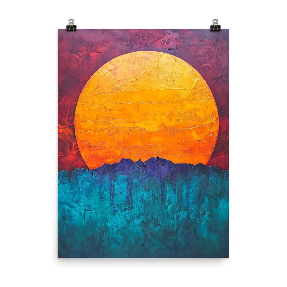 Boho Sunset Over Vibrant Horizon for Nature Lovers Poster - Oh Posters