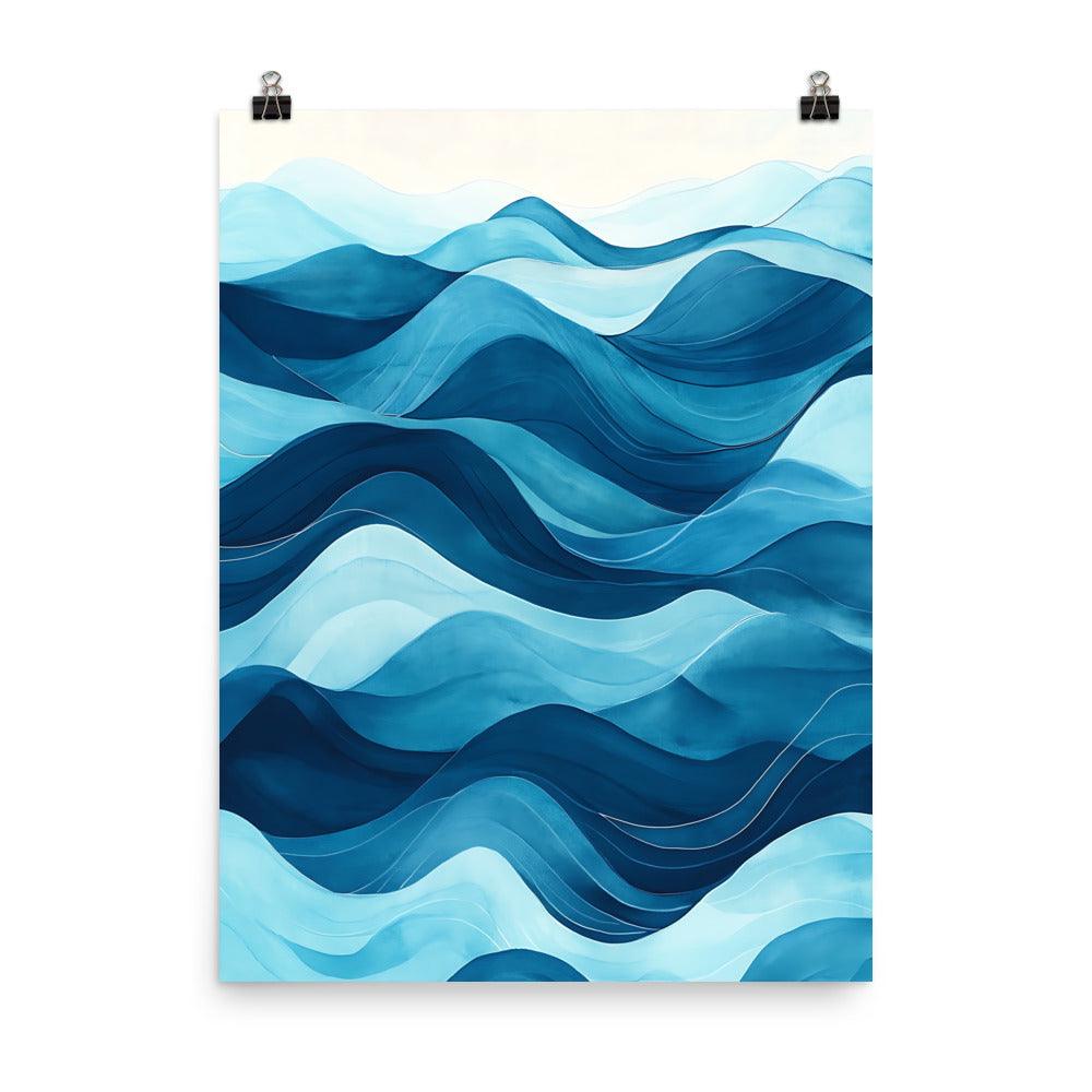 Boho Ocean Waves Aesthetic for Coastal Living Poster - Oh Posters