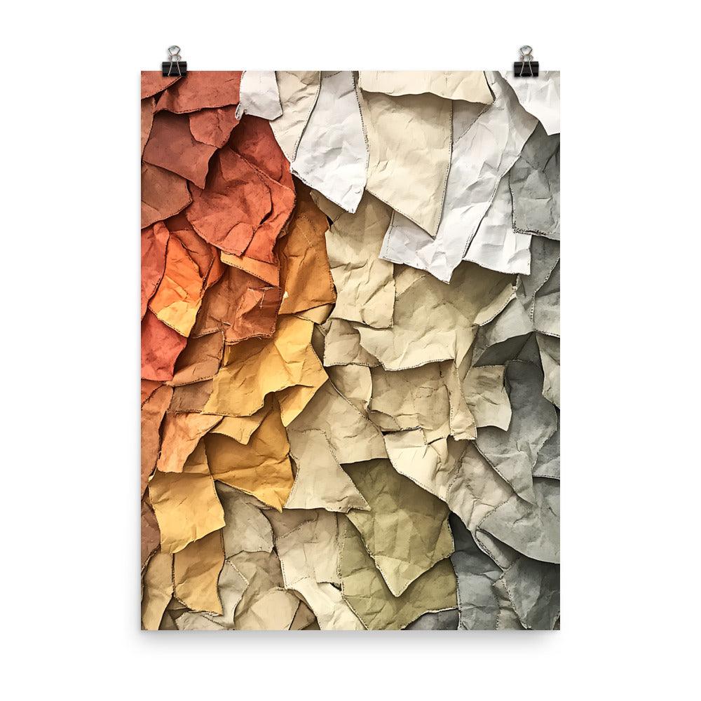 Boho Earth Tones Abstract Collage Poster - Oh Posters