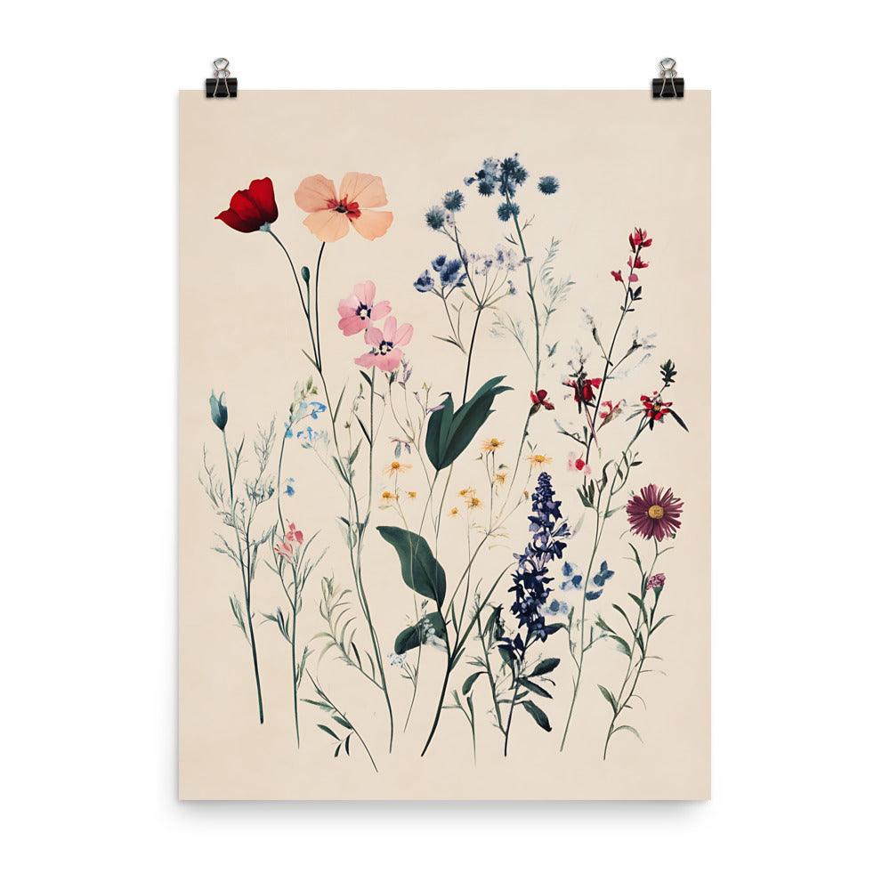 Boho Wildflower Dreams Botanical Floral Art Poster - Oh Posters