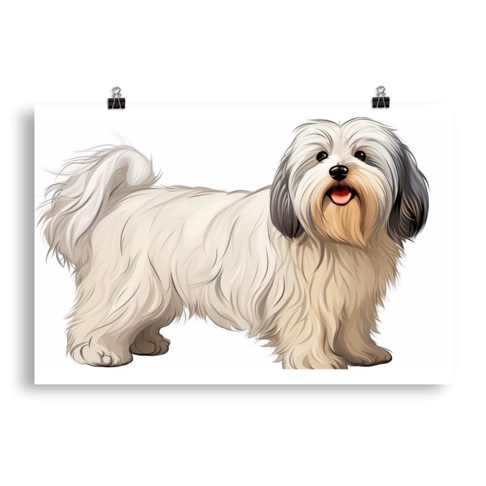 Joyful Coton De Tulear Portrait with Soft Tones and Happy Expression Poster - Oh Posters