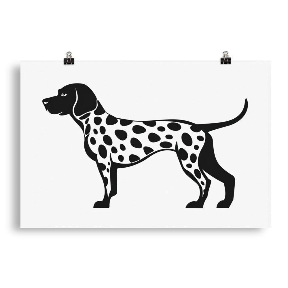 Dalmatian Breed Spotted Dog Graphic Art Poster - Oh Posters