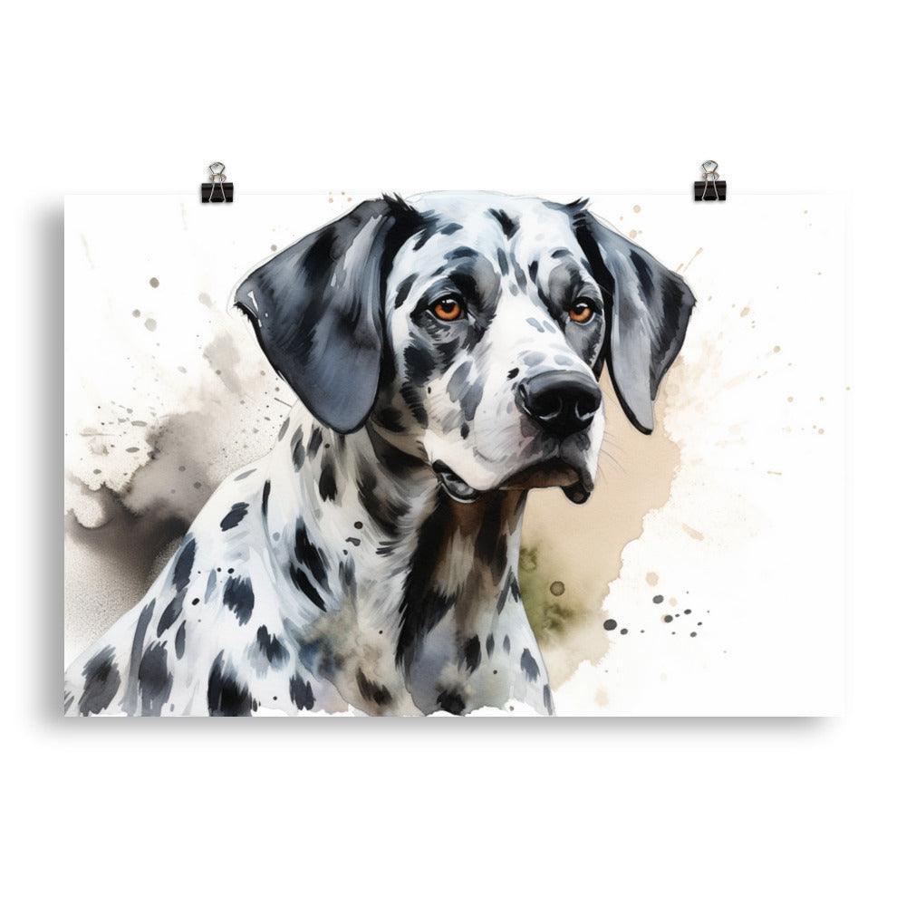 Expressive Dalmatian Watercolor Artwork Poster - Oh Posters