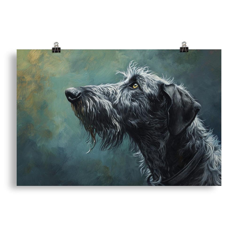 Deerhound Classic Oil Painting Style Dog Poster - Oh Posters