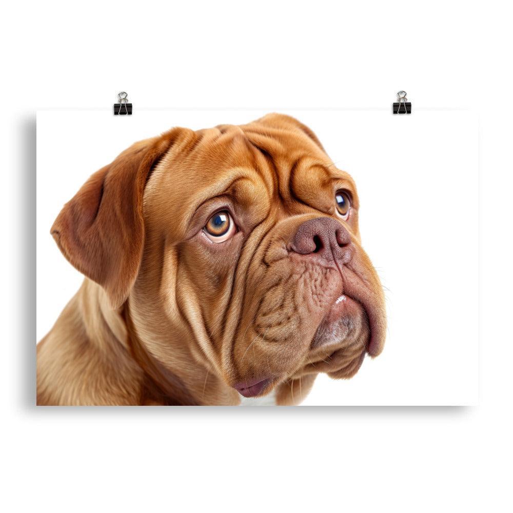 Dogue de Bordeaux Close-up Photorealistic Poster - Oh Posters