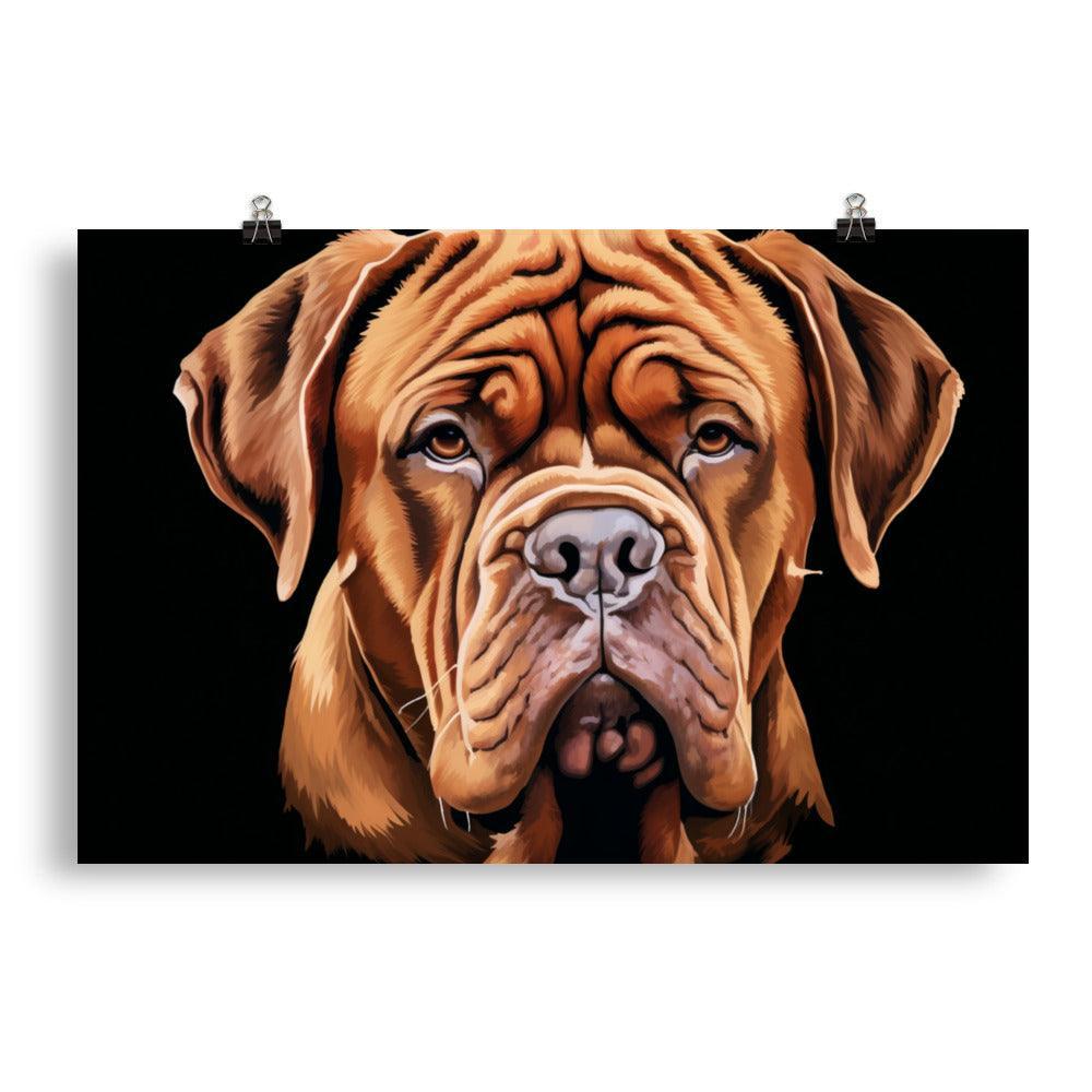 Dogue de Bordeaux Bold Stance Artistic Poster - Oh Posters