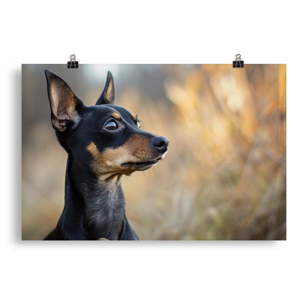 Expressive English Toy Terrier in Natural Setting Poster - Oh Posters