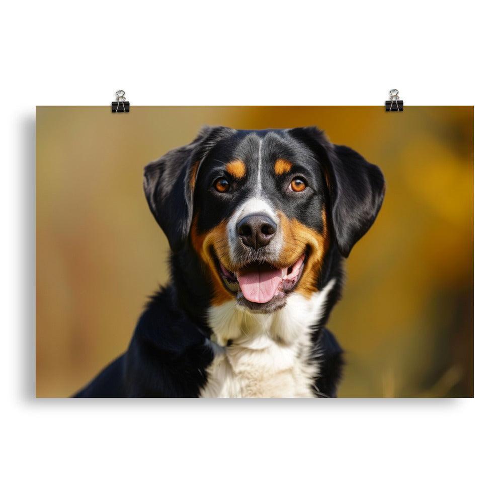 Entlebucher Mountain Dog Portrait Sunshine Poster - Oh Posters