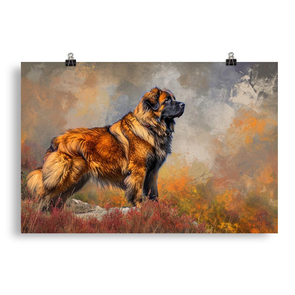 Estrela Mountain Dog Autumn Hues Wilderness Poster - Oh Posters