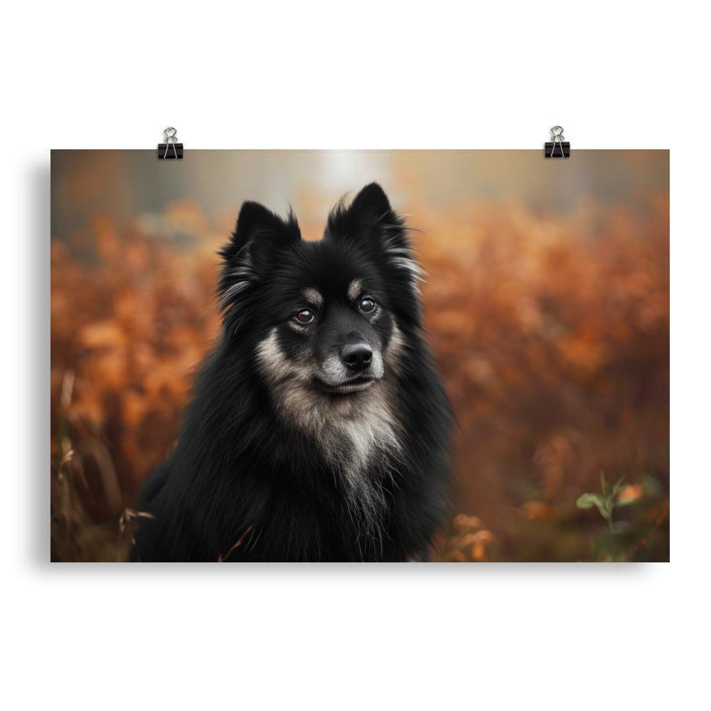 Finnish Lapphund Majestic Autumn Portrait Poster - Oh Posters