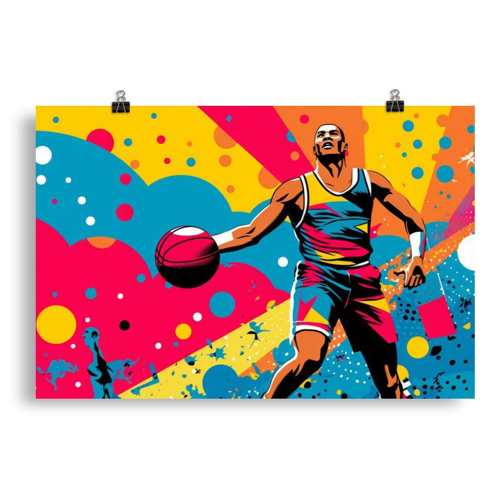 Pop Art Basketball Player Poster - Oh Posters