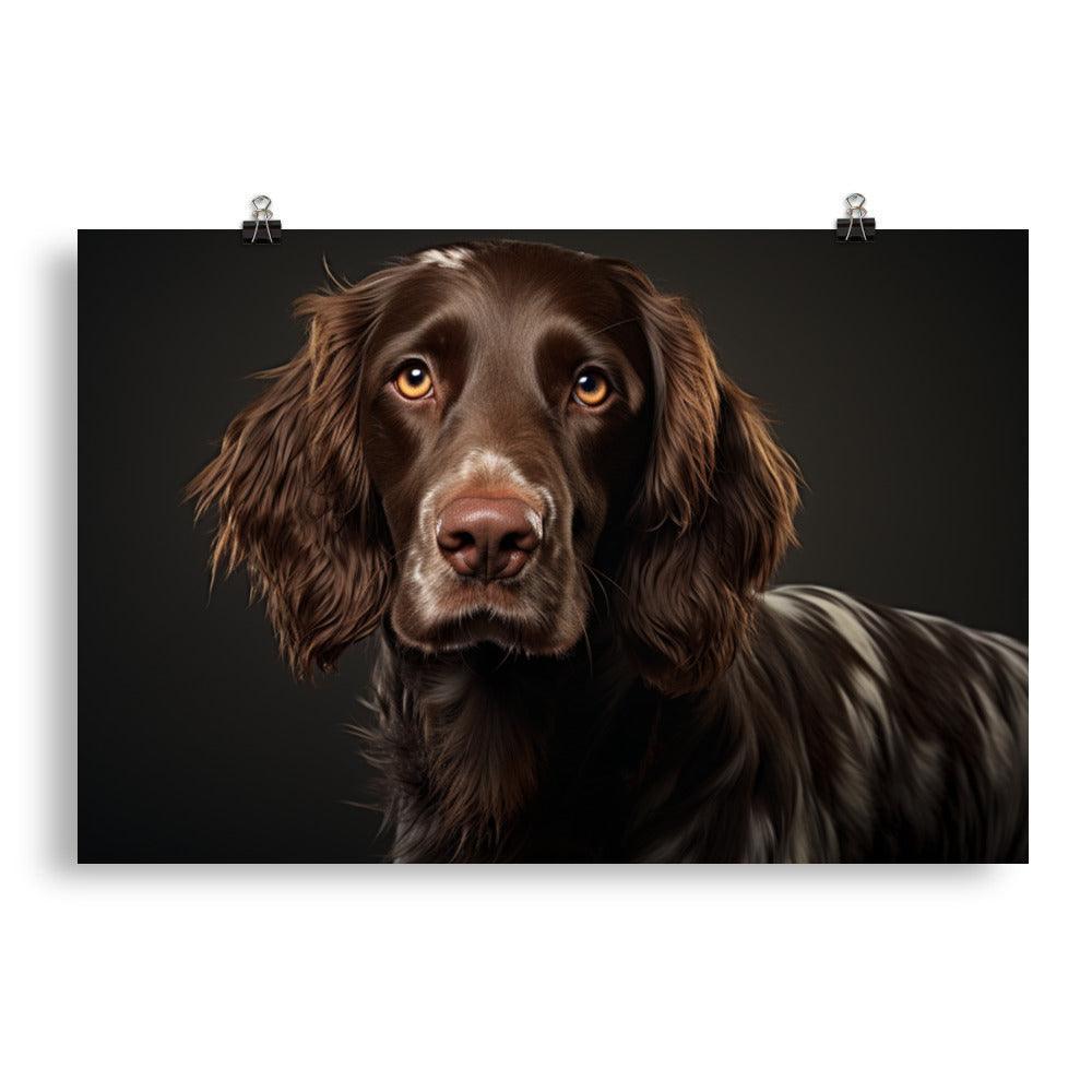 German Longhaired Pointer Classic Studio Portrait Poster - Oh Posters