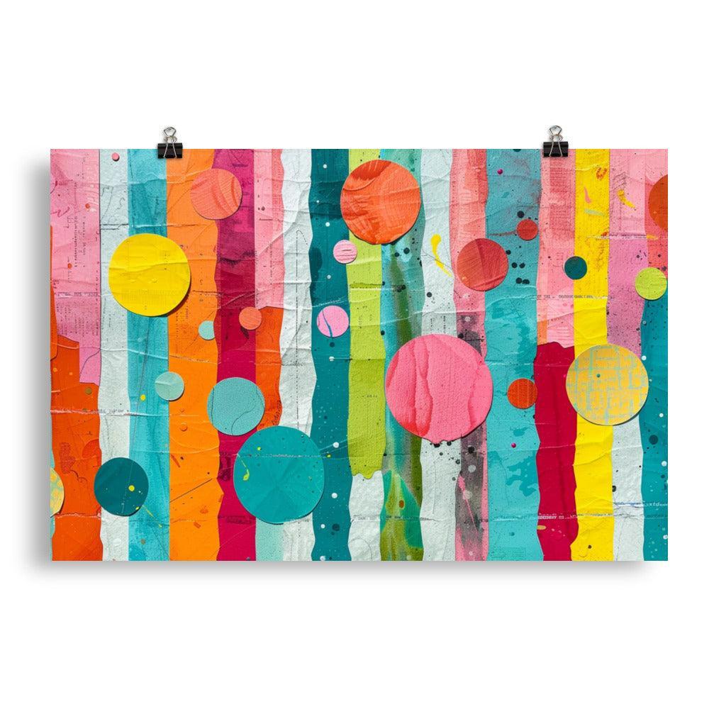 Modern Geometric Shapes Abstract Art Poster - Oh Posters