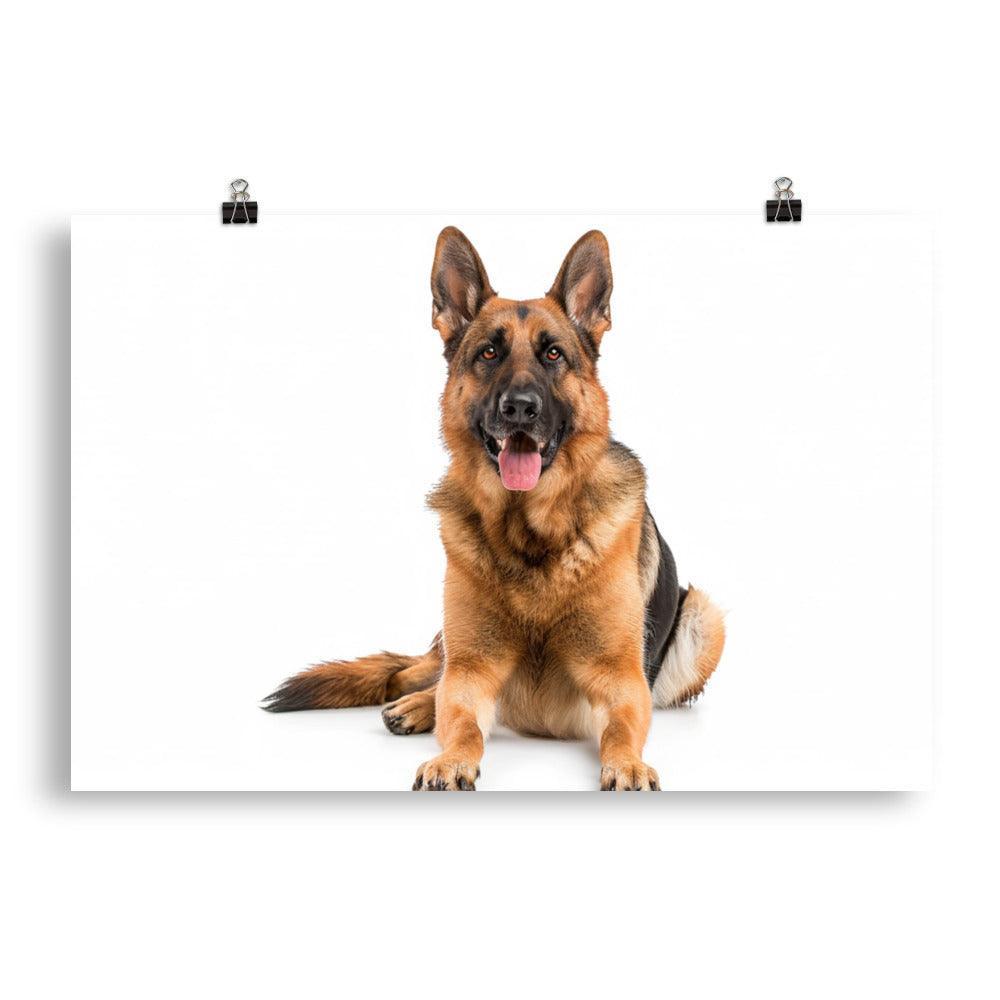 German Shepherd Studio Photograph Poster - Oh Posters