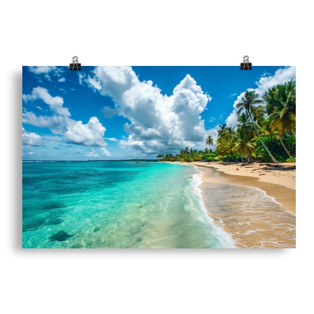 Dominican Republic Tropical Beach Paradise Poster - Oh Posters