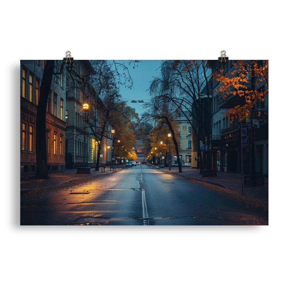 Finland Autumn Evening Cityscape Poster - Oh Posters