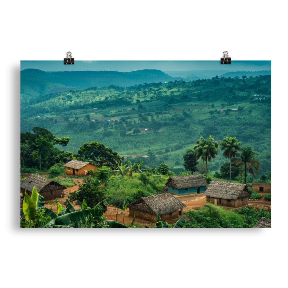 Ghana Verdant Countryside Rural Landscape Poster - Oh Posters