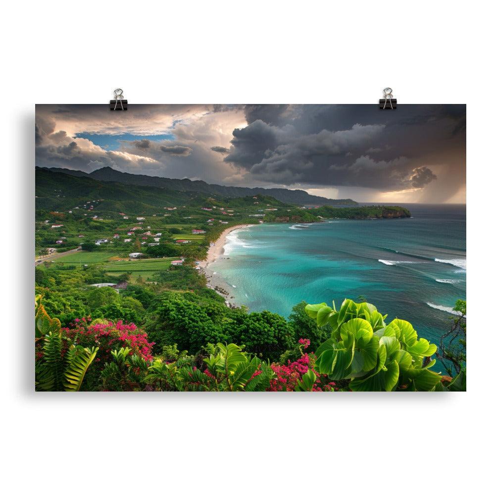 Grenada Dramatic Coastal Landscape Poster - Oh Posters