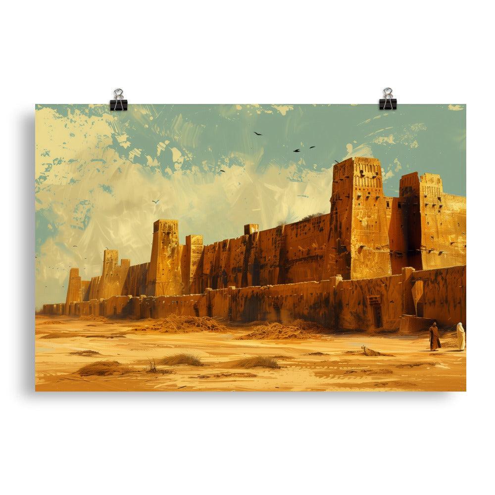 Niger Ancient Sahara Fortress Poster - Oh Posters