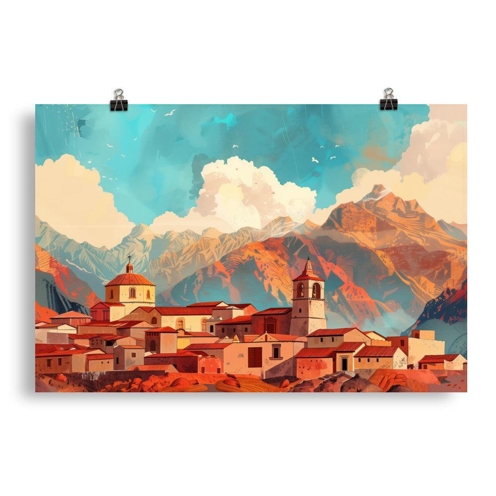 Peru Andean Mountain Village Poster - Oh Posters