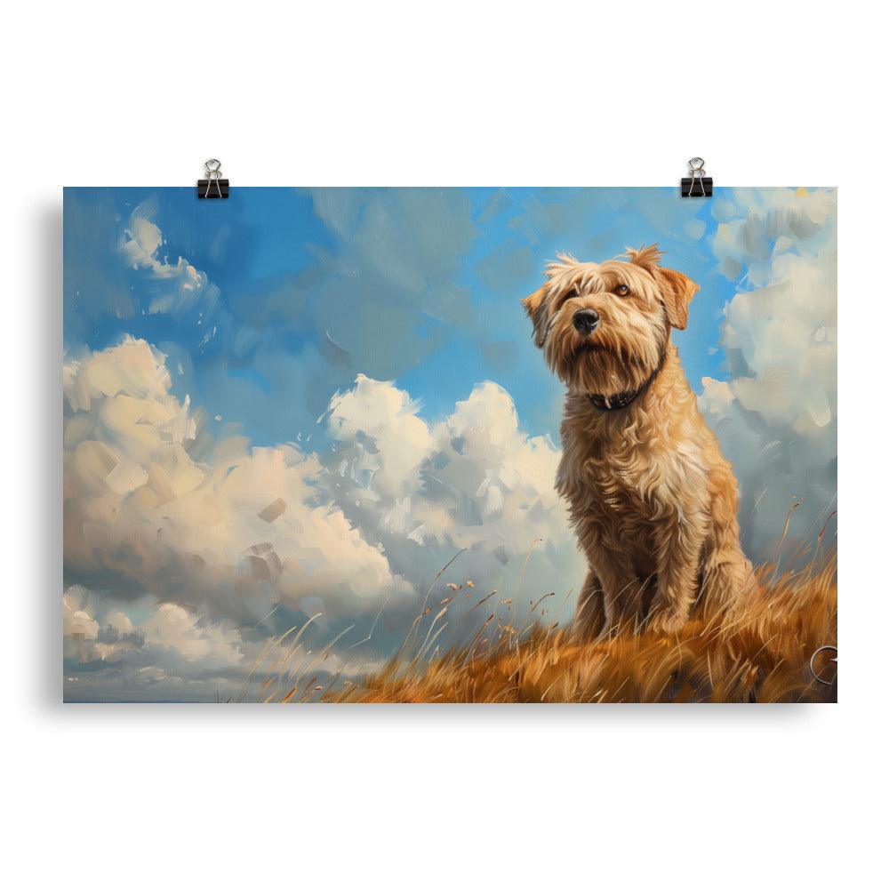 Glen of Imaal Terrier Under Blue Sky Art Poster - Oh Posters