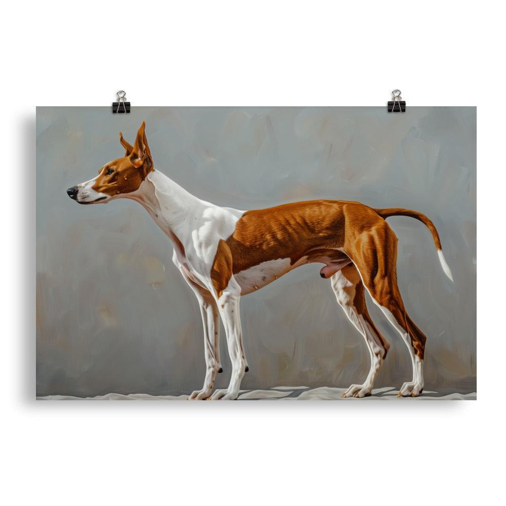 Ibizan Hound Side Profile Painting Poster - Oh Posters