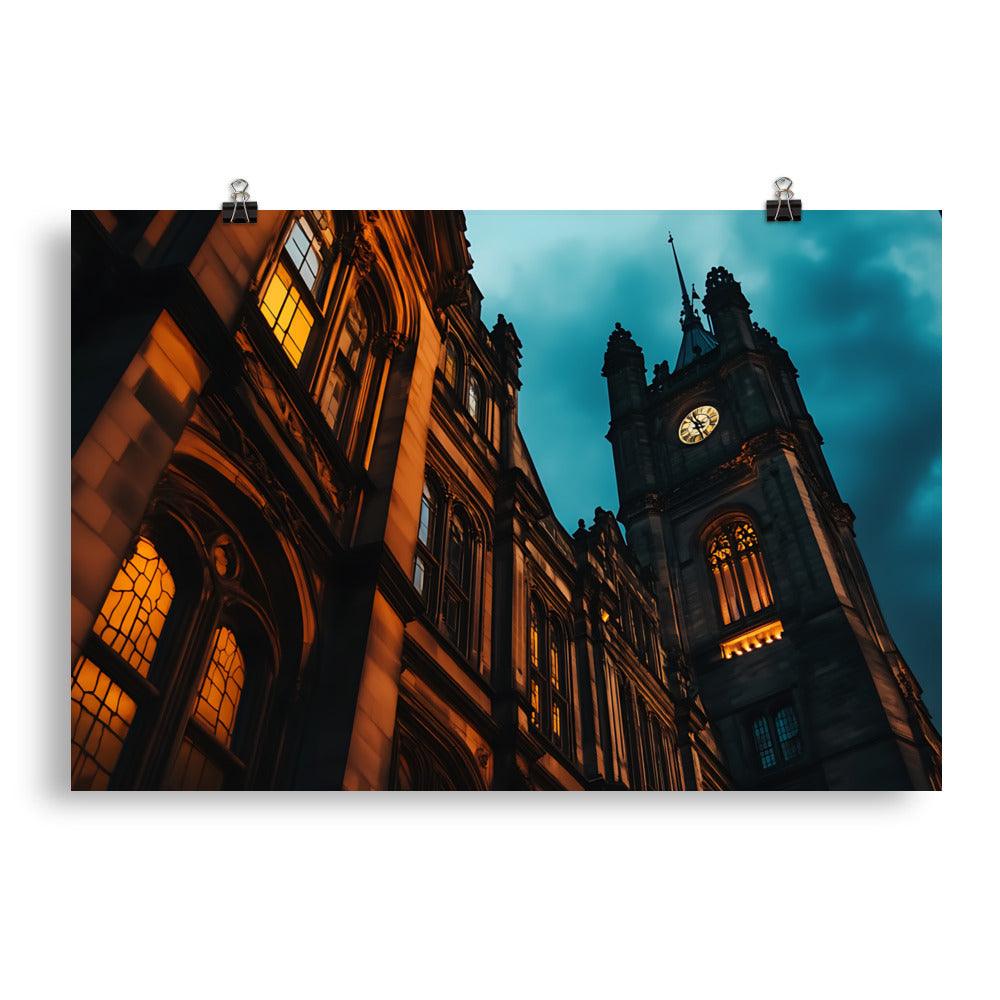 Manchester Urban Nightscape Photography Poster - Oh Posters