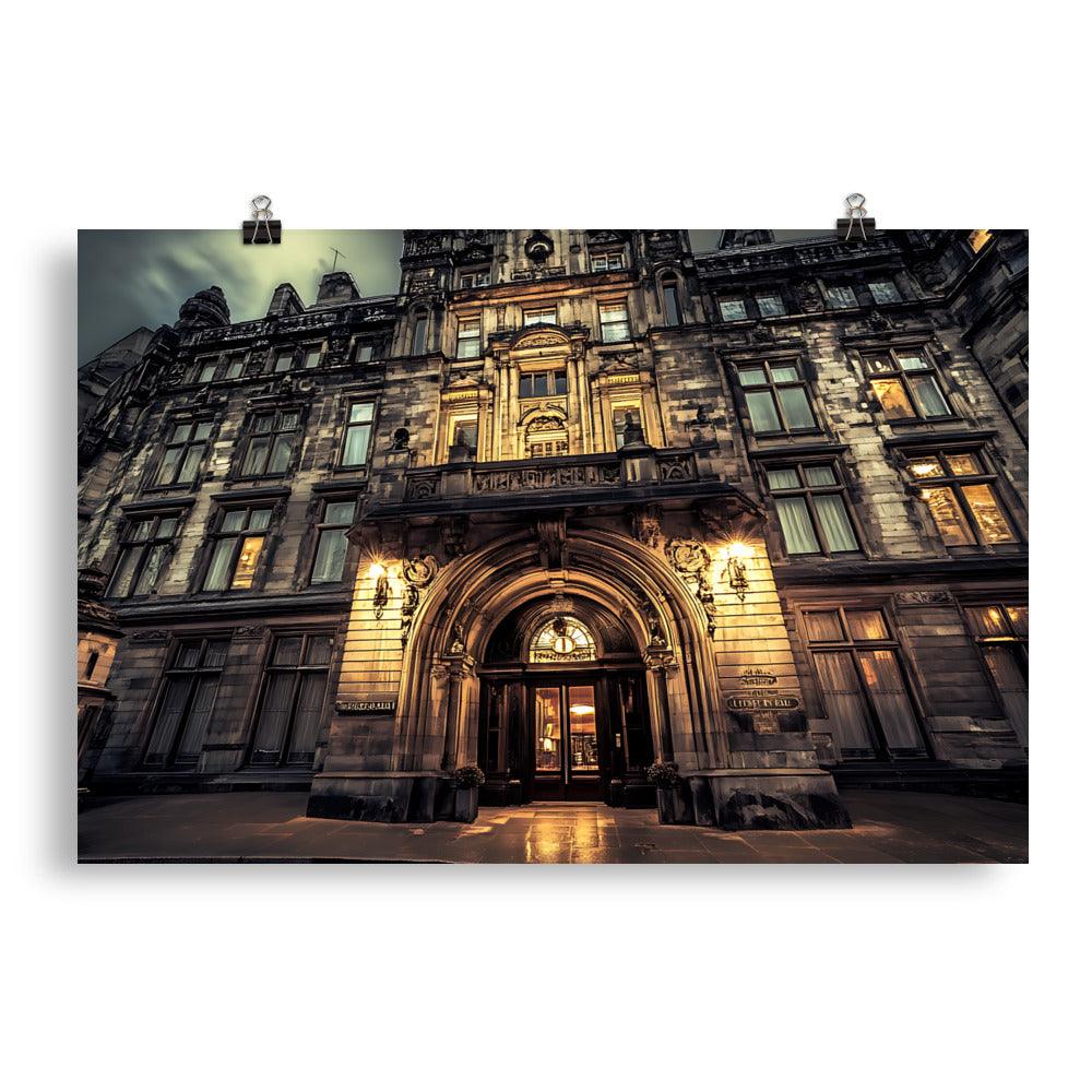 Manchester Architectural Nightscape Marvel Poster - Oh Posters
