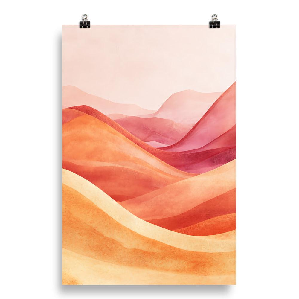 Boho Sunset Desert Waves for Nature Lovers Poster - Oh Posters