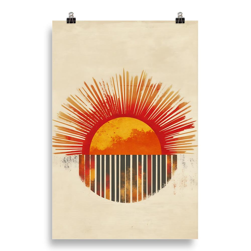 Boho Sunburst Retro Vibes Poster - Oh Posters