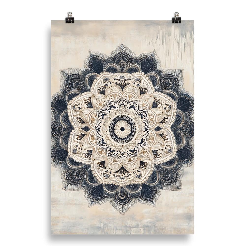 Intricate Boho Mandala Art for Peaceful Vibes Poster - Oh Posters